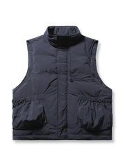 スタンドカラー ダウンベスト