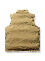 スタンドカラー コットン ベスト