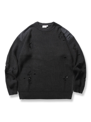 ディストレスト ニットセーター