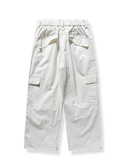 裾絞り 膝ダブルタック スラックス