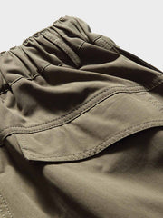 裾絞り 膝ダブルタック スラックス