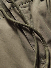 裾絞り 膝ダブルタック スラックス