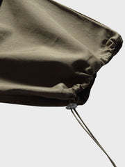 裾絞り 膝ダブルタック スラックス