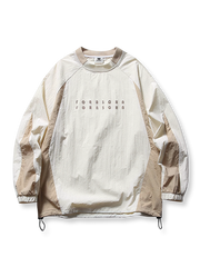 カラーブロック 英字プリントスウェット