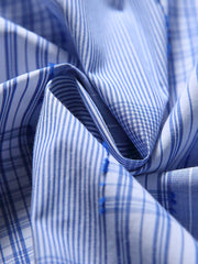 パッチワーク チェック柄長袖シャツ