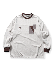 2色展開 コンビ長袖Tシャツ