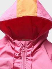 ピンクパッチワーク ウィンドブレーカー