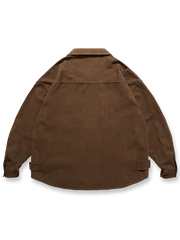 製品画像
「ダブルジップウォッシュ加工長袖シャツ全体の展示図。ウォッシュ加工によるヴィンテージ感とダブルジップデザインが特徴的で、実用性とスタイルを兼ね備えたワークシャツ。」
詳細画像
「金属製ダブルジップと裾のスナップボタンのディテール特写。上下両方向で開閉可能なダブルジップと、スナップボタンがワークスタイルを強調。」