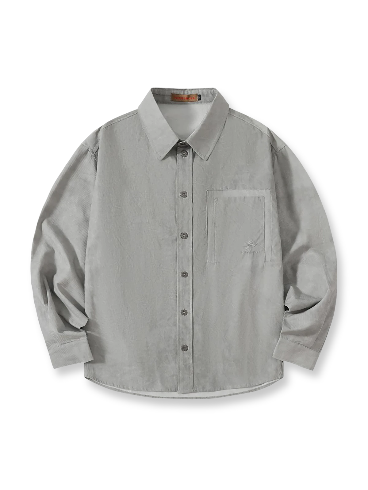 製品画像
「スプレー加工 長袖シャツの正面全体図。20世紀中期のワークウェアやミリタリースタイルから着想を得たデザインで、クラシックなスプレー加工と高密度コットンツイル素材が特徴。ヴィンテージ感と耐久性を兼ね備えたスタイリッシュな一着。」
詳細画像
「スプレー加工 長袖シャツの手作業によるスプレー加工模様とライトなバイオウォッシュ加工のクローズアップ。長年着込んだようなヴィンテージライクな質感を演出する、奥行きのあるテクスチャーと自然な風合いが特徴。」