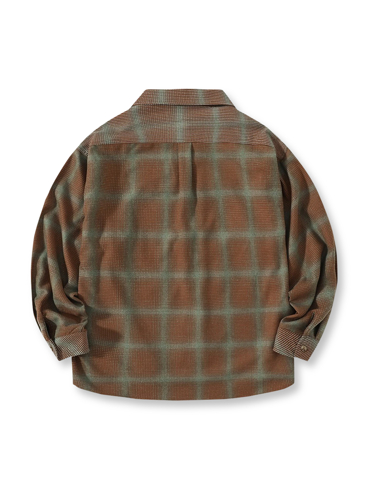 製品画像:
「バイカラー パッチワーク チェックパターン 長袖シャツの正面全体展示図。クラシックなチェックパターンをベースに、ヴィンテージ感漂うバイカラーパッチワークデザインを採用。耐久性の高いコットン素材で、カジュアルから通勤まで幅広く活躍するアイテム。」
詳細画像:
「バイカラー パッチワーク チェックパターン 長袖シャツのディテール。胸元に配置された実用的なポケットと、チェック柄を組み合わせたパッチワークデザインをクローズアップ。視覚的なレイヤード感と高品質なコットン素材が魅力。」