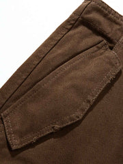 製品画像
ウォッシュドクラッシュ加工カーゴパンツ、ヴィンテージ感のあるクラッシュデザイン、精緻な水洗い加工で柔らかな生地感、カジュアルでストリート感を強調、実用的な大きなポケットがアクセント
詳細画像
ウォッシュドクラッシュ加工によるヴィンテージスタイル、柔らかなコットン生地、シンプルなストレートカットシルエット、大きなポケットが特徴的で実用性が高い、リラックスしたカジュアルスタイルに最適