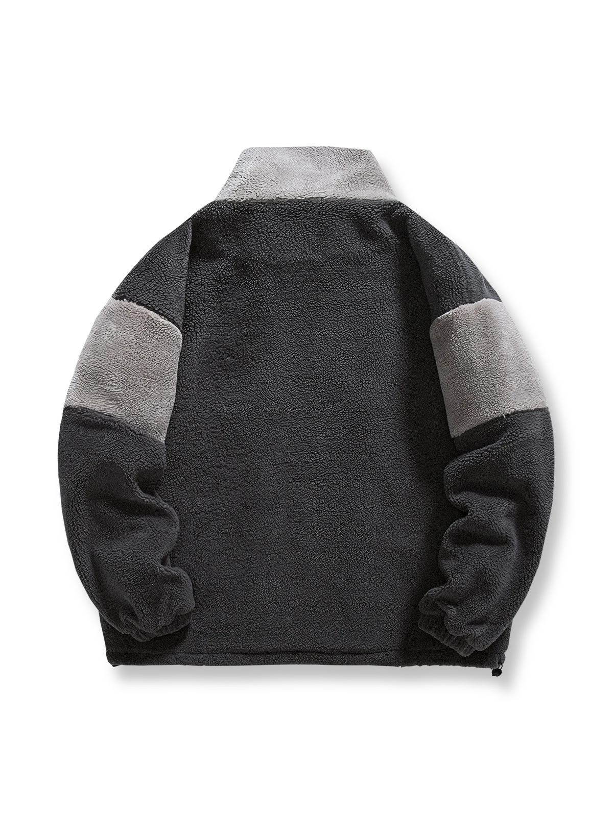 製品画像:
カラーブロックラムスキンボアジャケット、ダークグレーとライトグレーの色合いが組み合わさったカラーブロックデザイン、ラムスキンボアの柔らかな触感と温かさを提供、冬に最適な保温性を備えたスタイリッシュなジャケット
詳細画像:
胸元の刺繍入りロゴ、ハイネックデザインで風を防ぎ、フルジップ仕様で着脱簡単、滑らかなポリエステルライニングとリブデザインの袖口と裾がフィット感と防風性を提供