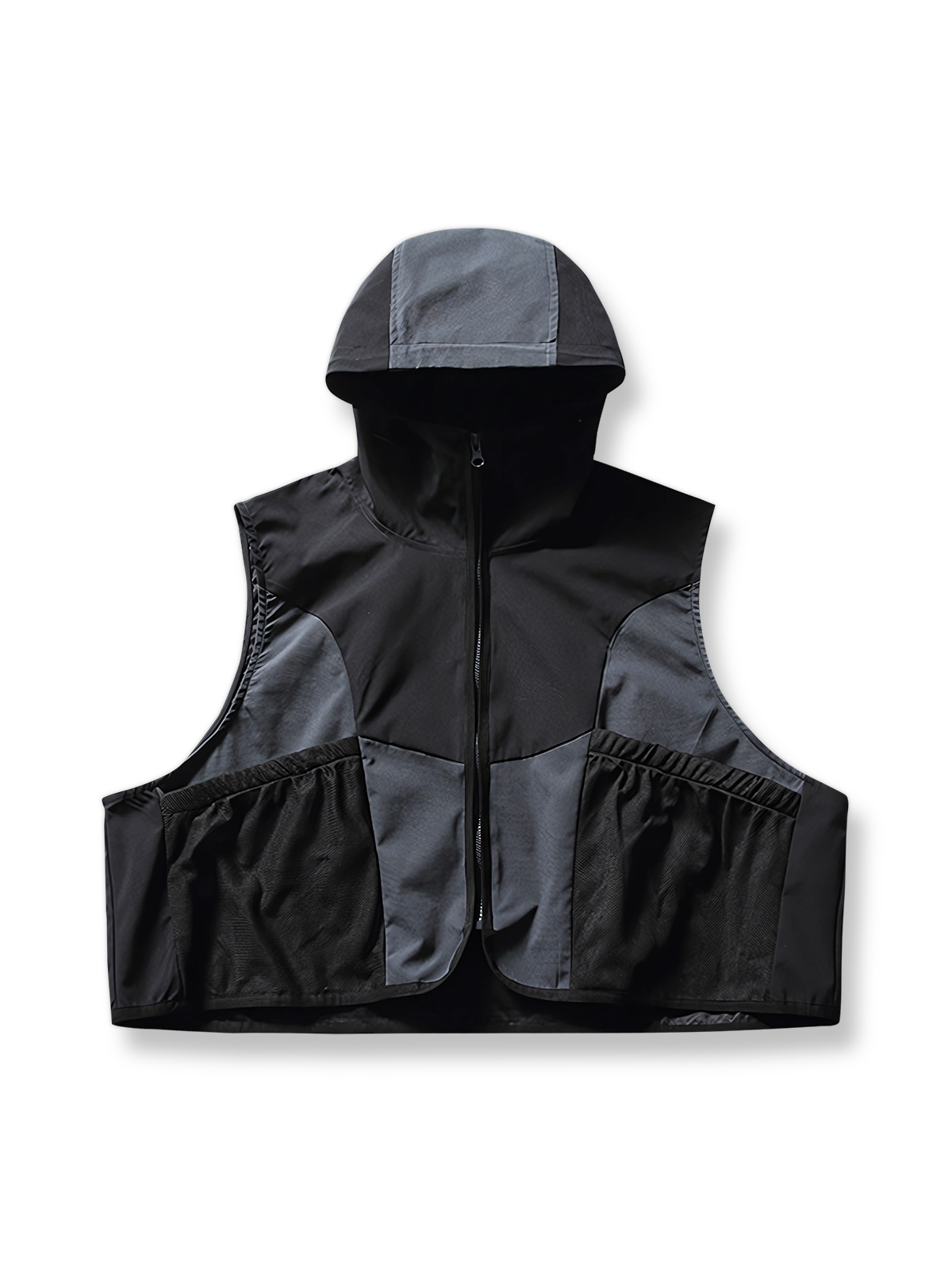 製品画像: レトロカラーの機能性ベスト。アウトドアに最適なデザインで、ポリエステル素材による高い耐久性と防風性を備えています。
詳細画像: 機能的な多機能ポケット。日常やアウトドアで便利に使えるディテールが強調されています。