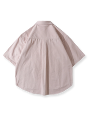 4色展開 隠しポケット付き半袖シャツ