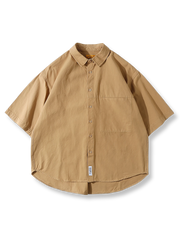 4色展開 隠しポケット付き半袖シャツ