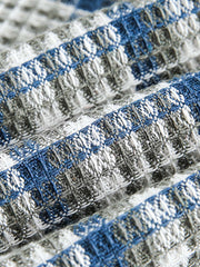 フード付き チェック柄長袖シャツ