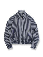 縦ストライプ 襟付きジャケット