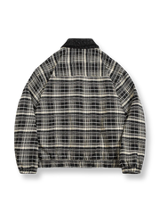 チェック柄襟コンビジャケット