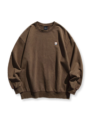 無地4色 コットンクルーネックスウェット