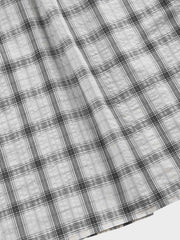 ストライプチェックパッチワーク 半袖シャツ