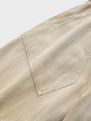 竹節柄 砂洗いショートパンツ