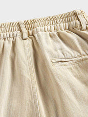 竹節柄 砂洗いショートパンツ