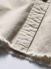 裾処理 カラーブロックポケットシャツ