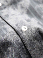 タイダイチェック柄 フリンジ裾シャツ