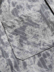 タイダイチェック柄 フリンジ裾シャツ