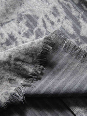 タイダイチェック柄 フリンジ裾シャツ