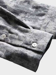 タイダイチェック柄 フリンジ裾シャツ