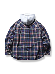 チェック柄フード付きジャケット