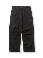 無地 マルチポケットワークカーゴパンツ