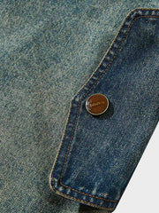 レオパード柄 カラー デニムジャケット