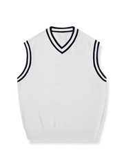 2色展開 Vネック ニットベスト