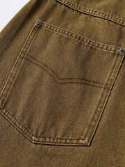 レトロ風七分丈ストレートパンツ