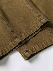 レトロ風七分丈ストレートパンツ