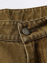 詳細画像: 七分丈ストレートパンツのディテール特写