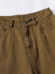 レトロ風七分丈ストレートパンツ