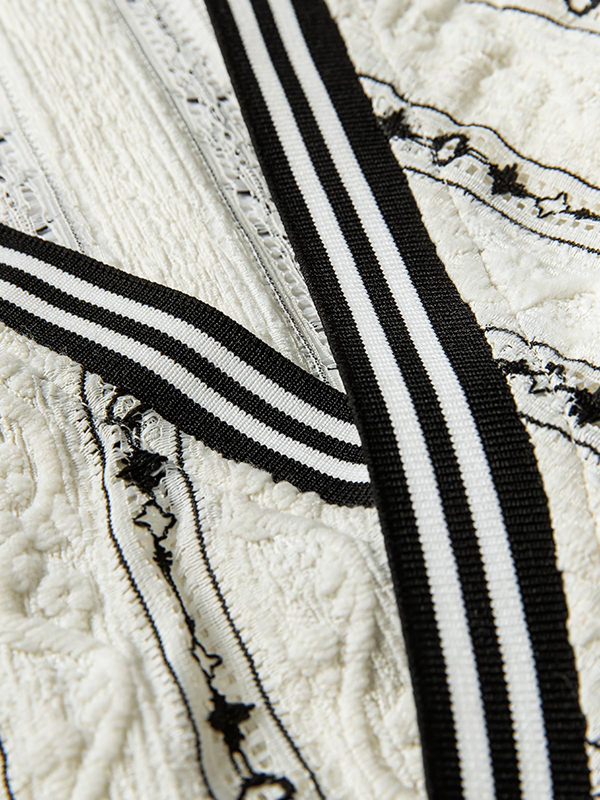 詳細画像: シャツのストライプとはんてんスタイルのディテール