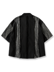 製品画像: パンクロージャーレトロ配色ワイドシャツの反面図