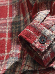 フード付き ニットチェック柄ジャケット