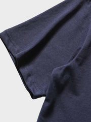 火山モチーフ刺繍 ピュアコットンTシャツ