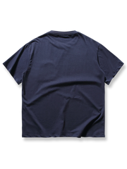 火山モチーフ刺繍 ピュアコットンTシャツ