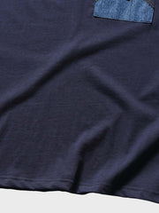 火山モチーフ刺繍 ピュアコットンTシャツ