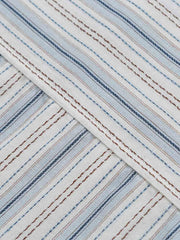 ストライプ柄袖 パッチワーク長袖シャツ