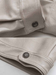 立体ポケット付き PUレザージャケット