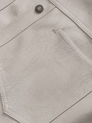 立体ポケット付き PUレザージャケット