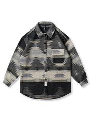 NAVAJO ジャガード織り ツイード 長袖シャツ