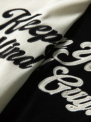 立襟フリース刺繍ジャケット